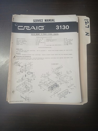 Craig 3130 manuale servizio - craig,