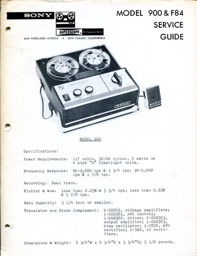 Sony superscope model 900 - superscope,