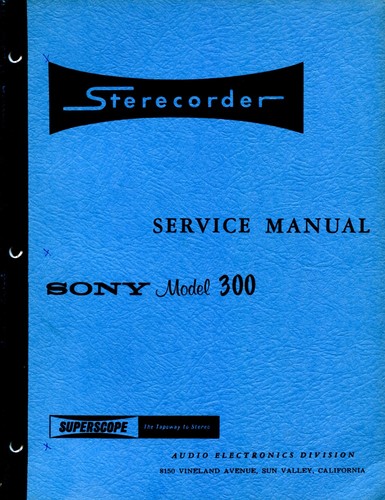 Sony superscope model 300 - model,