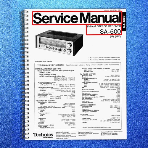 Technics panasonic 500 - technics, sa-500