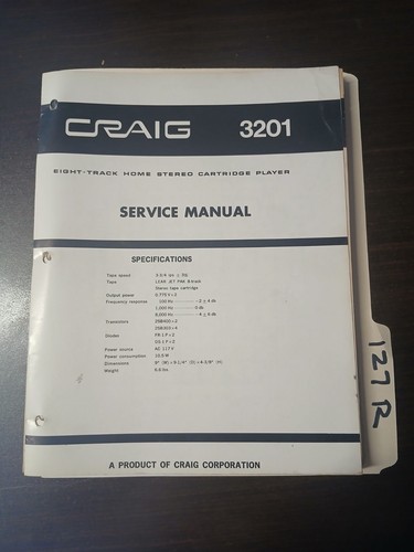 Craig 3201 manuale servizio - craig,