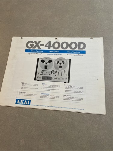Vintage akai 4000d manuale - vintage,