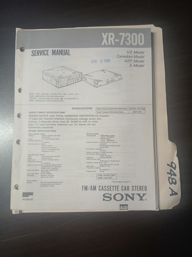 Sony 7300 manuale - xr-7300,