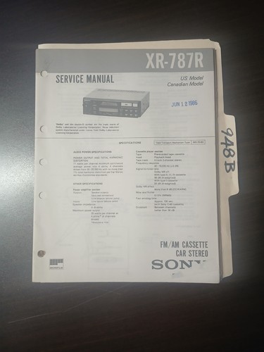 Sony 787r manuale di - sony,