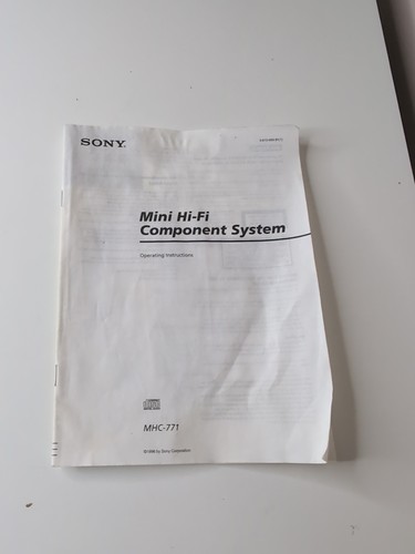 Sony mhc 771 mini - sony, hifi
