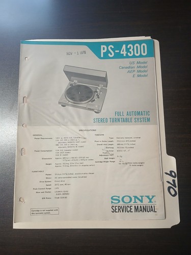 Sony 4300 manuale - manuale, di