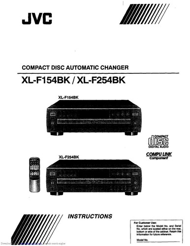 Jvc f154bk f254bk cambia - jvc, xl-f154bk