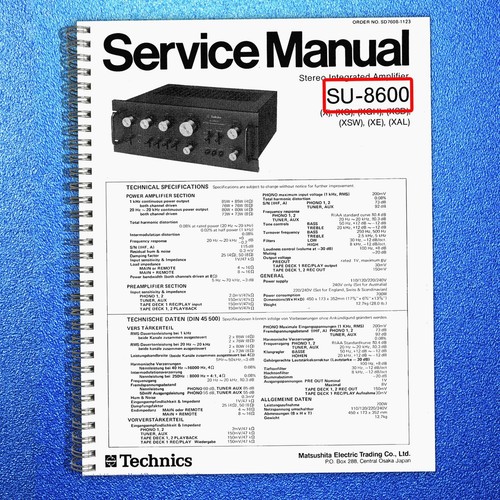 Technics 8600 stereo - su-8600,